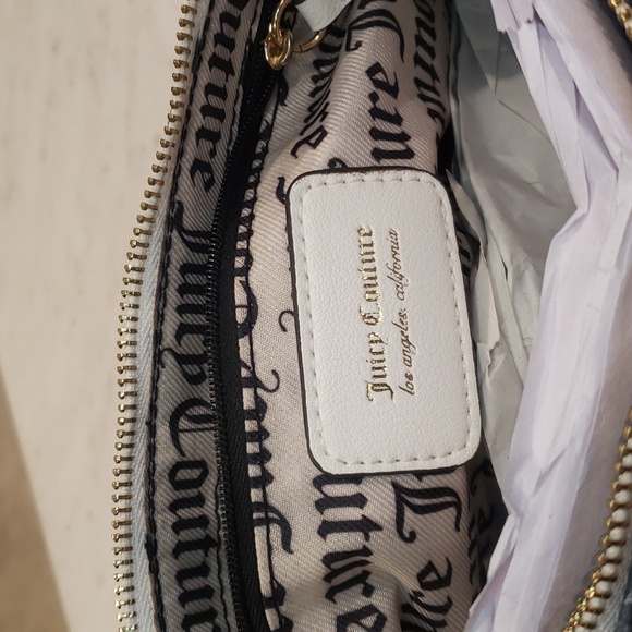 Juicy Couture NWT Blue/ White Status Denim Shoulder Bag 10.5" W × 5.5" H - Picture 3 of 6